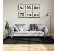 Shaggy Rug Hallway Floor Mat Fluffy Area High Pile Modern Black vidaXL