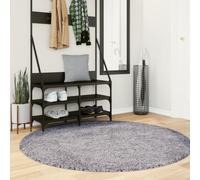 vidaXL Shaggy Rug PAMPLONA High Pile Modern Blue Ø 200 cm