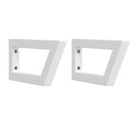 vidaXL Shelf Brackets for Washbasin 2 pcs White Trapezium Steel