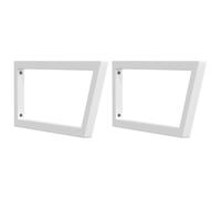 vidaXL Shelf Brackets for Washbasin Support - 2 pcs White Trapezium Steel - Space-Saving, Sturdy, Wide Application for DIY, Bathroom, Kitchen, Towel Rail