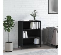 vidaxL Shelf Cabinet Black 69.5x32.5x90 cm Engineered Wood