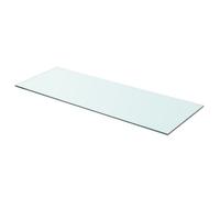 vidaXL Shelf Panel - Clear Tempered Glass - 80x30 cm Size - Modern and Sturdy Display Feature - Easy to Clean - 15 kg Load Capacity Glass Panel