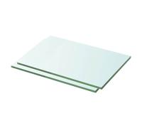 vidaXL Shelves 2 pcs Panel Glass Clear 30x15 cm