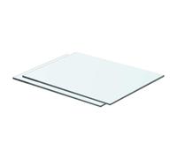 vidaXL Shelves 2 pcs Panel Glass Clear 40x25 cm