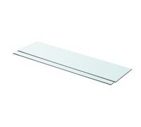 Vidaxl Shelves 2 Pcs Panel Glass Clear 80X20 Cm