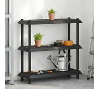 VidaXL Shelving Unit 3-Tier 100 X 40 X 96 Cm PP Anthracite