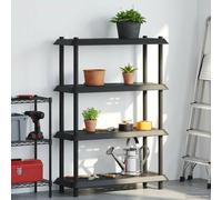 VidaXL Shelving Unit 4-Tier 100 X 40 X 136.5 Cm PP Anthracite
