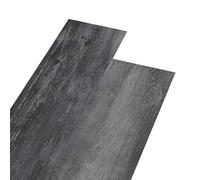 'vidaXL Shiny Grey PVC Plank Flooring - Self-Adhesive, Water, Nonslip, Low-Maintenance Floor Tile, Mimicking Natural Wood, 5.21 m² Coverage