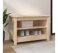 (brown) vidaXL Solid Wood Pine Shoe Bench Wooden Storage Rack Multi Colours/Sizes