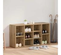 vidaXL Shoe Bench Other Artisan oak 103 x 30 x 54.5 cm Engineered wood, Bedroom, Rustic Shoe Rack, Ample Storage, Multi-Functional Organizer, Hallway Bench, Rectangular Furniture Solutions
