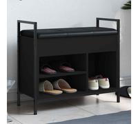 (black, 65.5 x 32 x 57.5 cm) vidaXL Shoe Bench Storage Bench Hallway Bench Toy Box Bench Engineered Wood