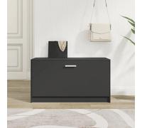 Vidaxl Shoe Bench Black 80X24X45 Cm Engineered Wood