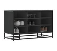 Shoe Bench Entryway Bench Hallway Shoe Rack Engineered Wood and Metal vidaXL