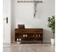 (brown oak) vidaXL Shoe Bench Shoe Cupboard Shoe Storage Shoe Rack Black Engineered Wood