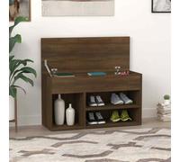 vidaXL Shoe Bench Brown Oak 80x30x45 cm Engineered Wood NEW