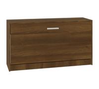 vidaXL Shoe Bench Brown Oak Engineered Wood Hallway Shoe Storage Cabinet Rack