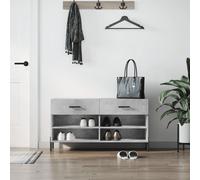 vidaXL Shoe Bench Concrete Grey 102x35x55 cm Engineered Wood, Grey