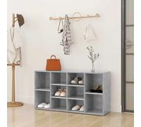 vidaXL Shoe Bench Modern Household Wardrobe Storage Organisation Shoe Shelf Rack Home Organiser Storage Space Cabinet Chipboard Concrete Grey