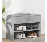 Vidaxl Shoe Bench Concrete Grey 60X30X45 Cm Engineered Wood