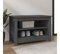 vidaXL Shoe Bench Grey 70x38x45.5 cm Solid Wood Pine UK HOT