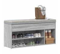 Vidaxl Shoe Bench Grey Sonoma 102X30.5X45 Cm Engineered Wood
