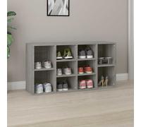vidaXL Shoe Bench Grey Sonoma 103x30x55 cm Engineered Wood