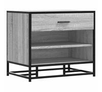 vidaXL Shoe Bench Grey Sonoma 60x40x53.5 cm Engineered Wood and Metal