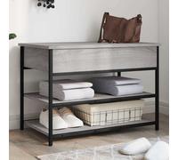 Shoe Bench Hall Cabinet Storage Grey Sonoma Engineered Wood vidaXL
