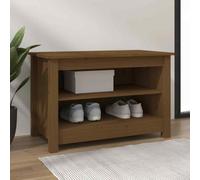 Shoe Bench Honey Brown 70x38x45.5 cm Solid Wood Pine GHB