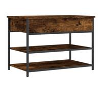 vidaXL Shoe Bench Smoked Oak 70x42.5x50 cm Engineered Wood