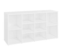 vidaXL Shoe Bench Modern Household Wardrobe Storage Organisation Shoe Shelf Rack Home Organiser Storage Space Cabinet Chipboard White
