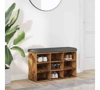 Shoe Bench Entryway Storage Bench Hallway Shoe Rack Engineered Wood vidaXL