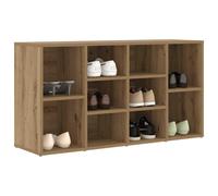 vidaXL Shoe Bench Other Artisan oak 103 x 30 x 54.5 cm Engineered wood, Bedroom, Rustic Shoe Rack, Ample Storage, Multi-Functional Organizer, Hallway