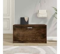 vidaXL Shoe Bench Smoked Oak 80x24x45 cm Engineered Wood UK