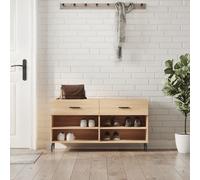 vidaXL Shoe Bench Sonoma Oak 102x35x55 cm Engineered Wood