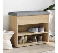 vidaXL Shoe Bench Sonoma Oak 62x32x50 cm Engineered Wood