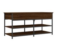 (brown oak, 100 x 42.5 x 50 cm) vidaXL Shoe Bench Hallway Shoe Cabinet Storage Bench Seat Engineered Wood
