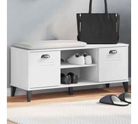 vidaXL Shoe Bench VIKEN White 106x35x45 cm Engineered Wood
