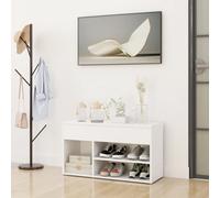 vidaXL Shoe Bench White 80x30x45 cm Engineered Wood