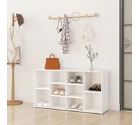 vidaXL Shoe Bench White 103x30x54.5 cm Engineered Wood UK HOT