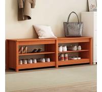 Solid Wood Pine Shoe Bench Hallway Shoe Storage Cabinet Multi Colours vidaXL