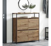 vidaXL Shoe Cabinet Artisan Oak 100 x 34 x 112 cm Engineered Wood