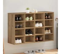 Shoe Cabinet Artisan Oak 103x30x67cm Engineered Wood Hallway StoragewithShelves