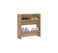 vidaXL Shoe Cabinet Artisan Oak 60 x 18 x 60 cm Engineered Wood, Hallway Shoe Cabinet, Modern Rectangular Storage, Organizing Unit for Footwear, Space