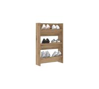 vidaXL Shoe Cabinet Artisan Oak 60 x 18 x 90 cm Engineered Wood, Hallway Shoe Cabinet, Modern Rectangular Storage, Organizing Unit for Footwear, Space