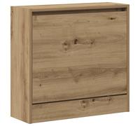 vidaXL Shoe Cabinet Artisan oak 60 x 21 x 57 cm Engineered wood, Living Room Storage, Modern Shoe Cabinet, Rectangular Footwear Organizer, Compact Entryway Furniture, Urban Solution