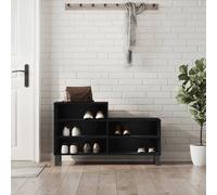 vidaXL Shoe Cabinet Black 102x36x60 cm Engineered Wood
