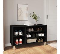 vidaXL Shoe Cabinet Black 102x36x60 cm Engineered Wood