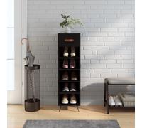 (black) vidaXL Shoe Cabinet Shoe Cupboard Shoe Storage Grey Sonoma Engineered Wood