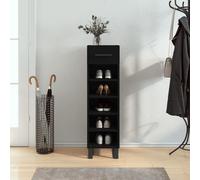 (black) vidaXL Shoe Cabinet Shoe Storage Shelf Shoe Rack Grey Sonoma Engineered Wood